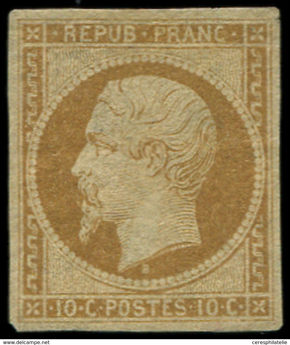 * PRESIDENCE 9    10c. Bistre-jaune, Restauré Et Gomme Non Originale, Aspect TB - 1852 Louis-Napoléon