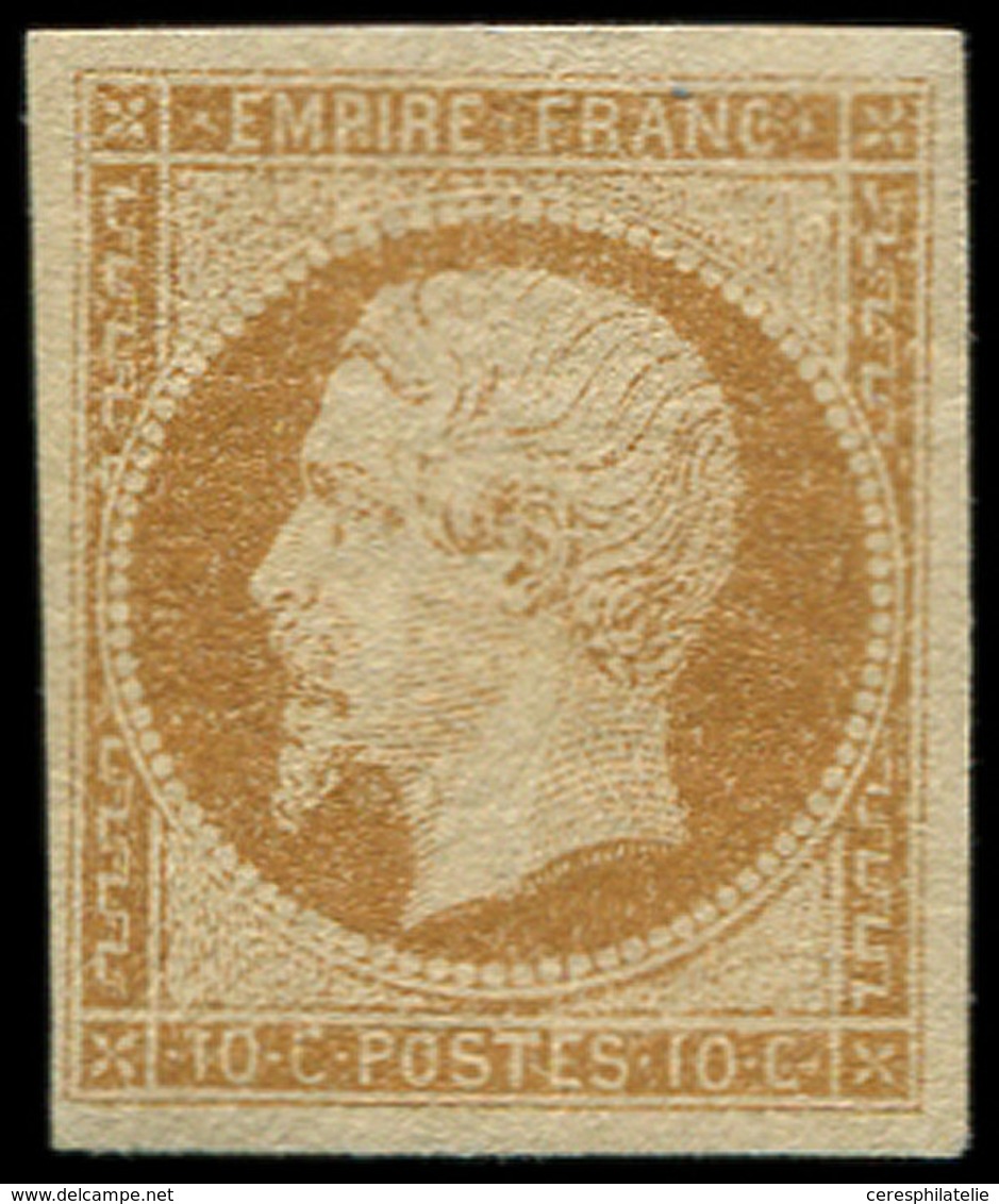 * EMPIRE NON DENTELE 13A  10c. Bistre, T I, TB - 1853-1860 Napoleon III