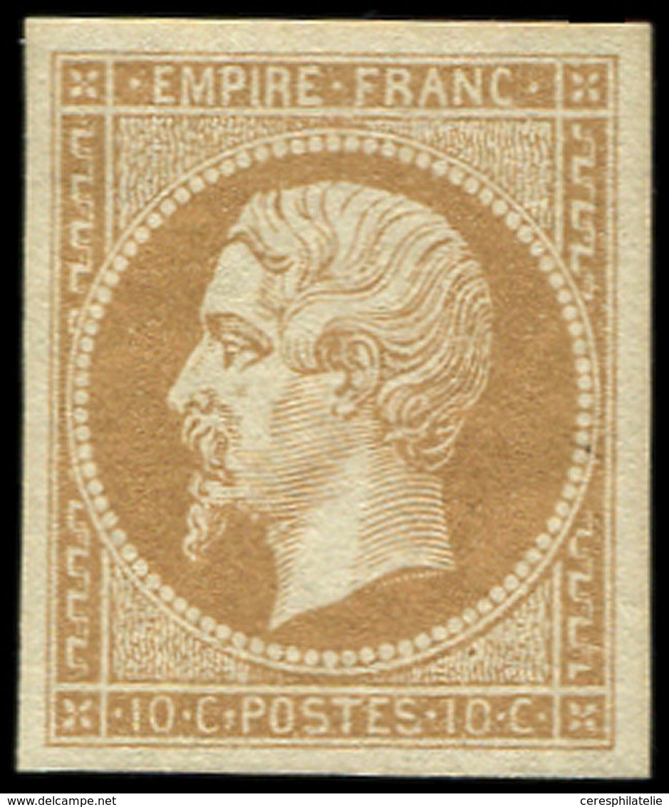 * EMPIRE NON DENTELE 13Ba 10c. Bistre-brun, T II, Frais Et TB - 1853-1860 Napoléon III