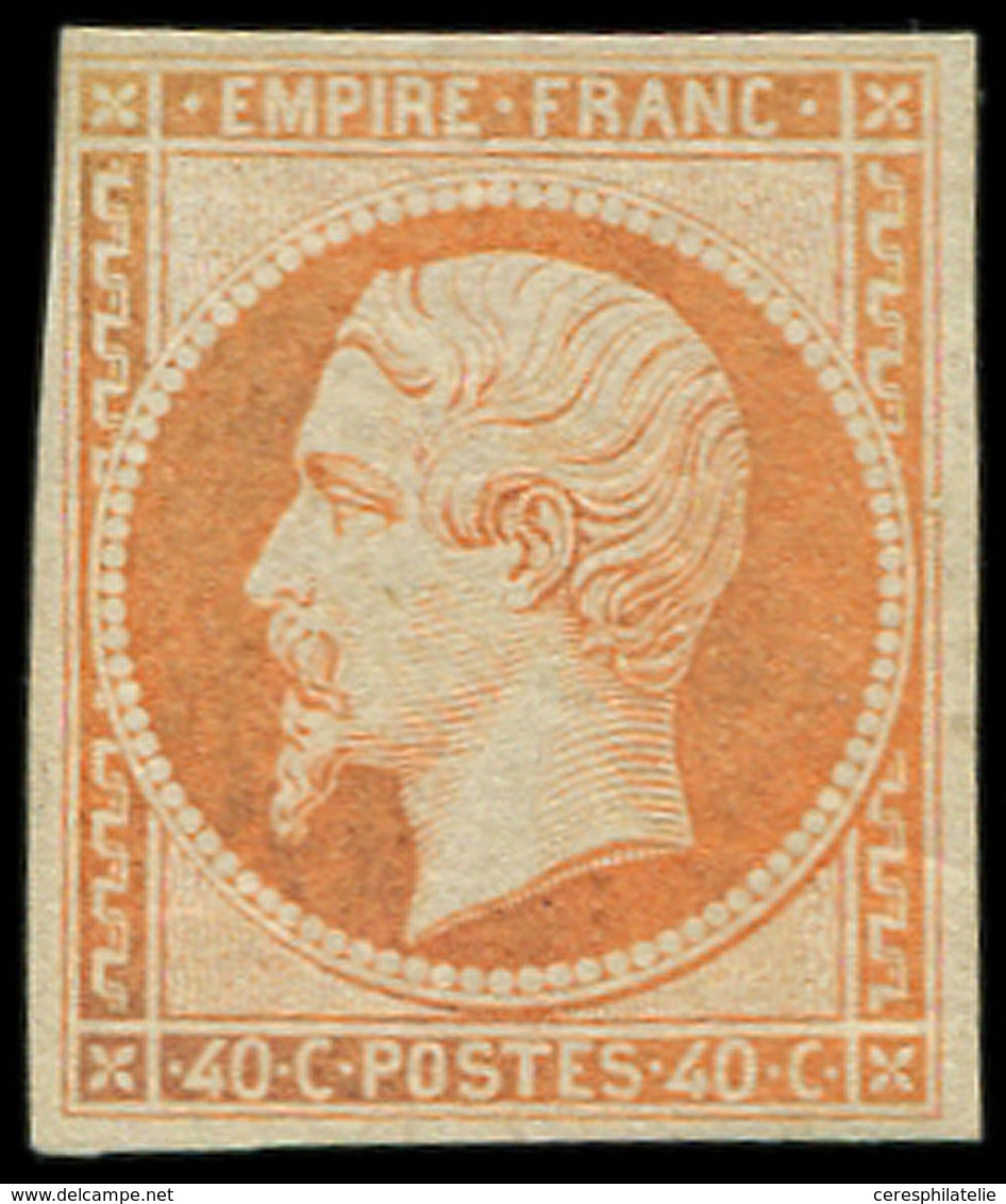 * EMPIRE NON DENTELE 16   40c. Orange, Frais Et TB - 1853-1860 Napoleon III