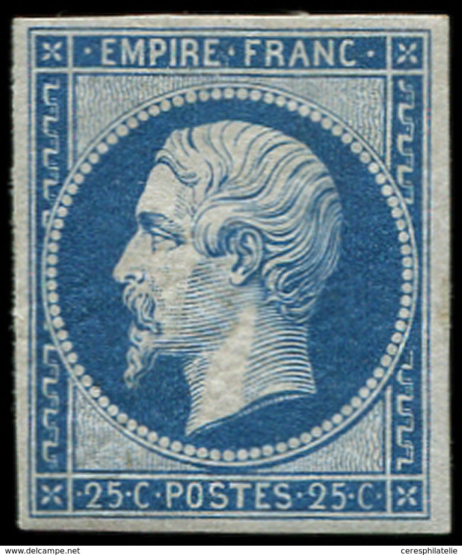 (*) EMPIRE NON DENTELE R15c 25c. Bleu, REIMPRESSION, TB - 1853-1860 Napoleon III