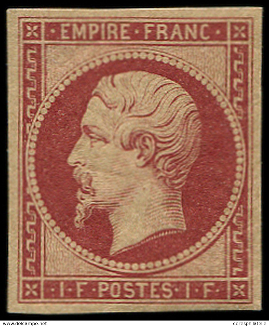 * EMPIRE NON DENTELE R18d  1f. Carmin, REIMPRESSION, Infime Ch., Quasiment **, TB - 1853-1860 Napoleon III