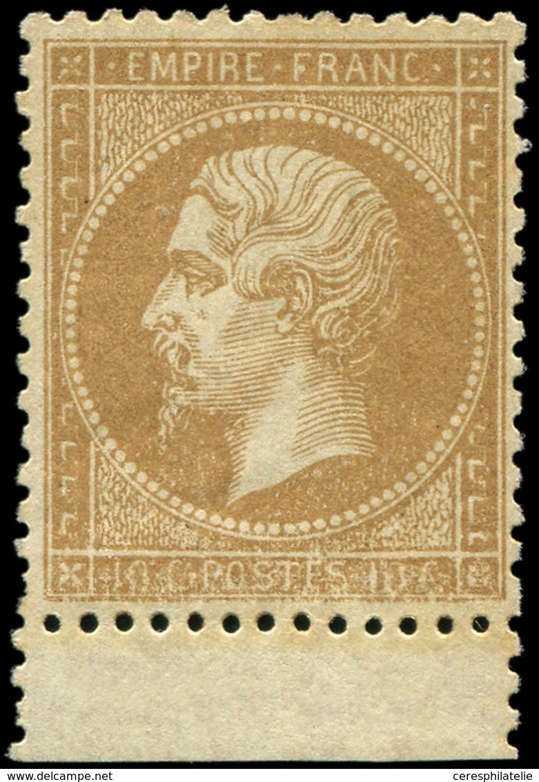 * EMPIRE DENTELE 21b  10c. Bistre-brun, Bdf, Très Bon Centrage, TTB - 1862 Napoleon III