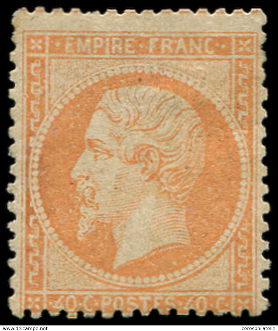 * EMPIRE DENTELE 23   40c. Orange, Décentré, Sinon TB. C - 1862 Napoleon III