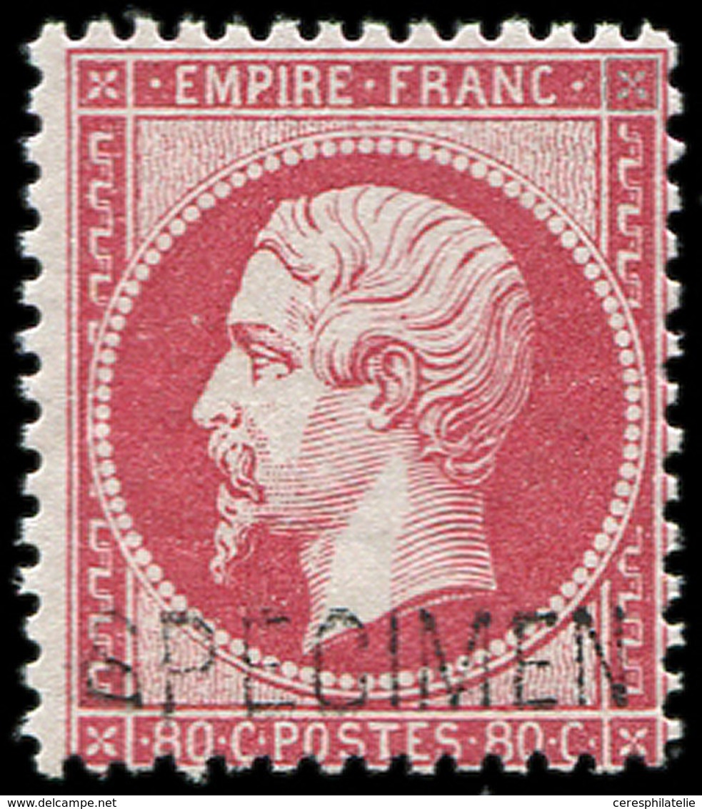 * EMPIRE DENTELE S24d  80c. Rose, Surchargé SPECIMEN, TB - 1862 Napoleon III