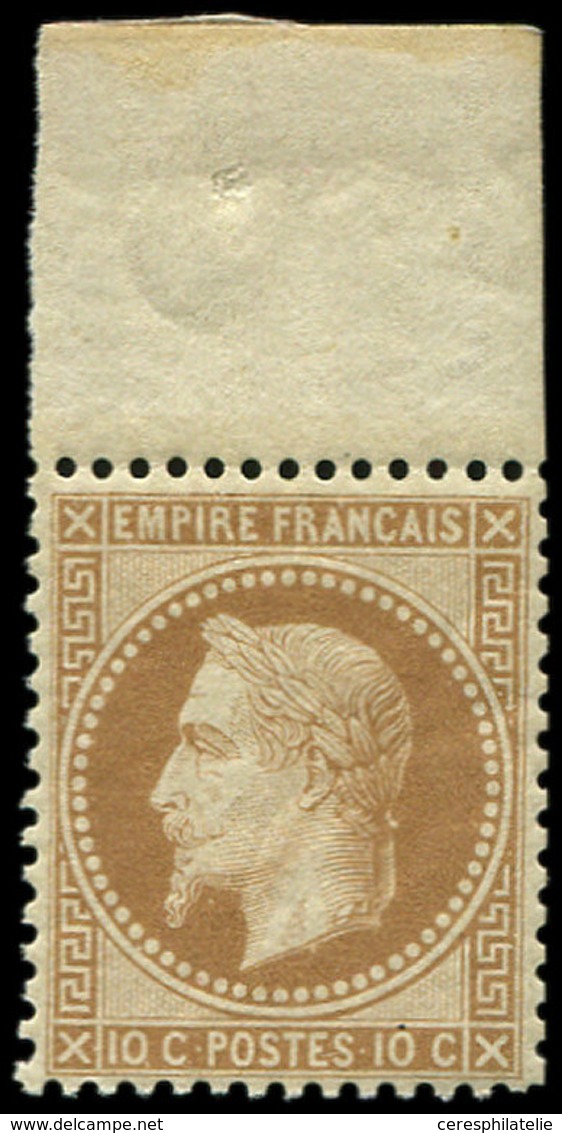 ** EMPIRE LAURE 28Ac 10c. Bistre-brun T I, Bdf, Bien Centré, TTB - 1863-1870 Napoléon III Lauré