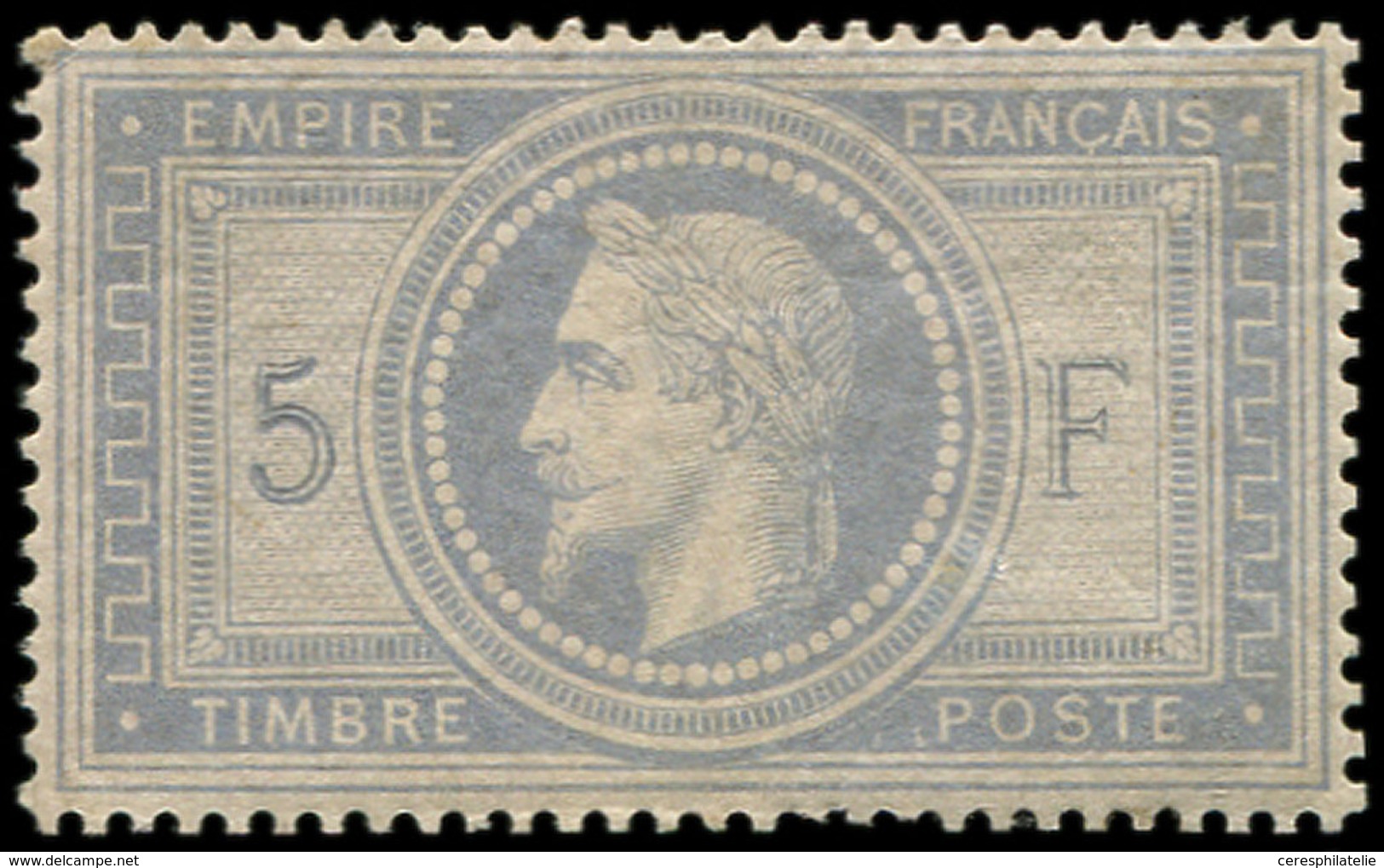 * EMPIRE LAURE 33    5f. Violet-gris, Quasiment **, Frais Et TB - 1863-1870 Napoléon III Lauré