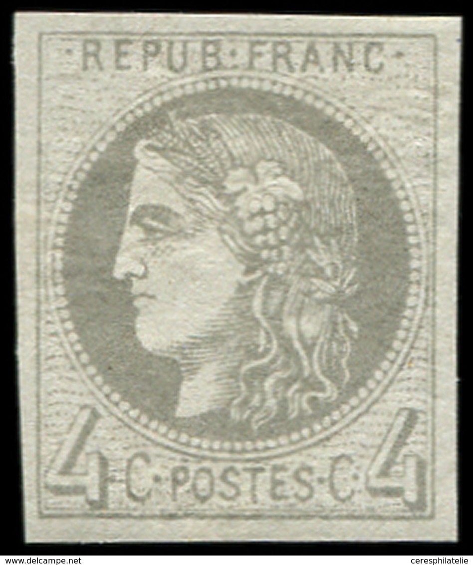 ** EMISSION DE BORDEAUX 41B   4c. Gris, R II, Frais Et TB - 1870 Emission De Bordeaux