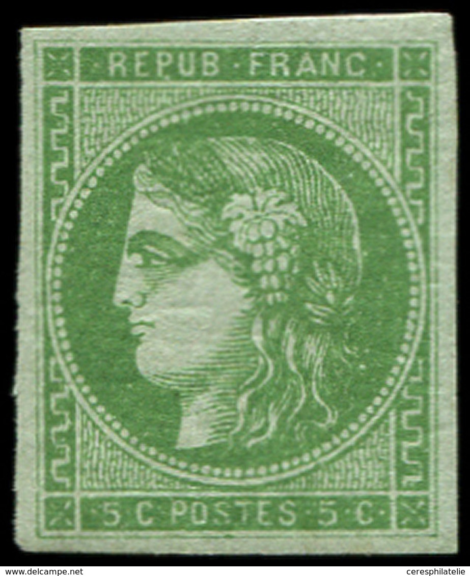* EMISSION DE BORDEAUX 42B   5c. Vert-jaune, R II, TB. C - 1870 Emission De Bordeaux