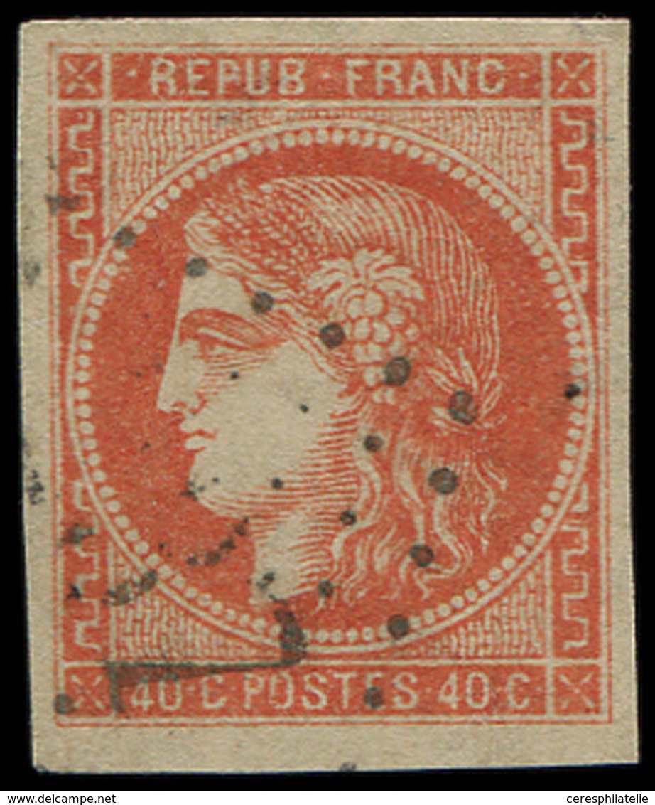 EMISSION DE BORDEAUX 48   40c. Orange, Obl. GC Léger, Belle Nuance, TTB - 1870 Emission De Bordeaux