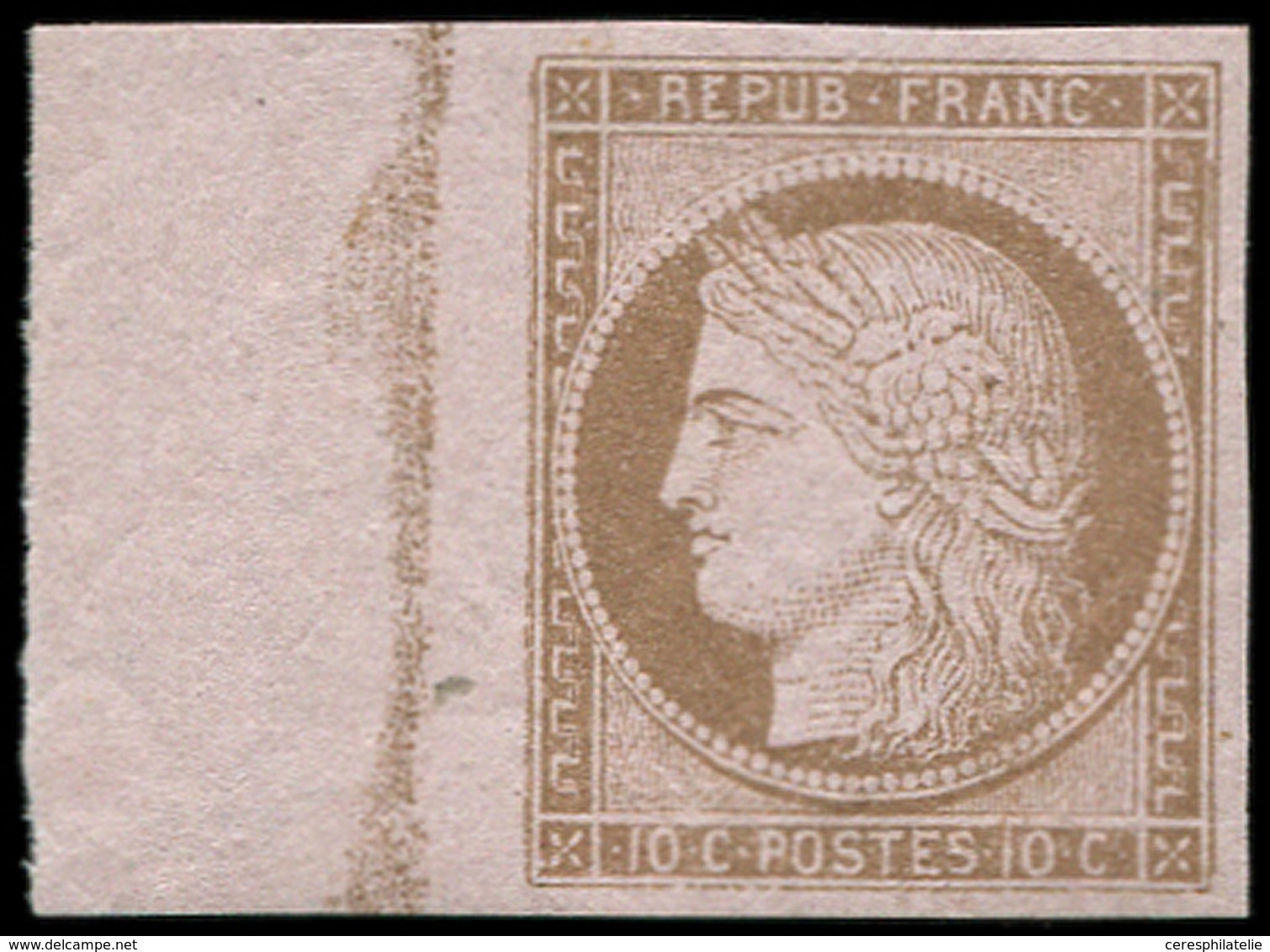 * CERES DENTELE 58b  10c. Brun Sur Rose, NON DENTELE, Bdf, TB. Br - 1849-1876: Période Classique
