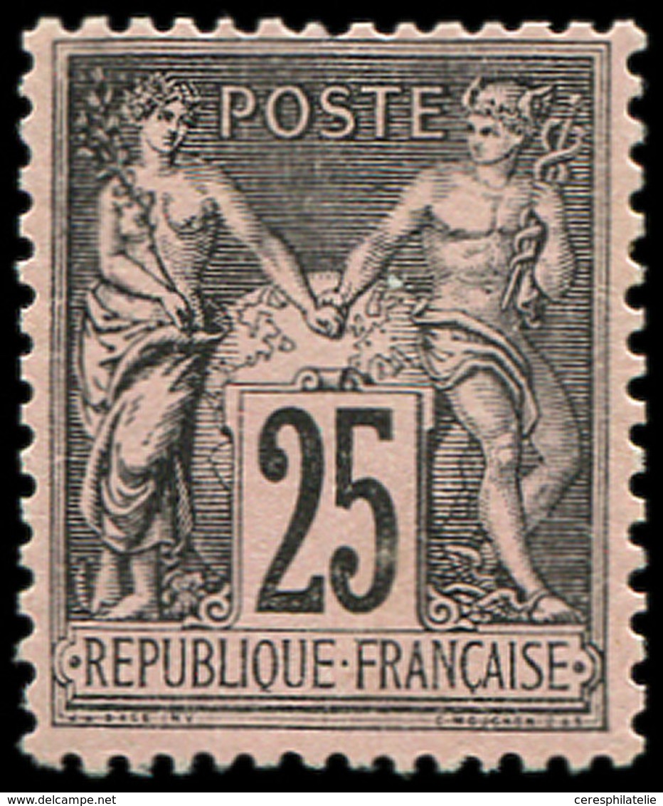 ** TYPE SAGE 97   25c. Noir Sur Rose, Bon Centrage, TB - 1876-1878 Sage (Type I)