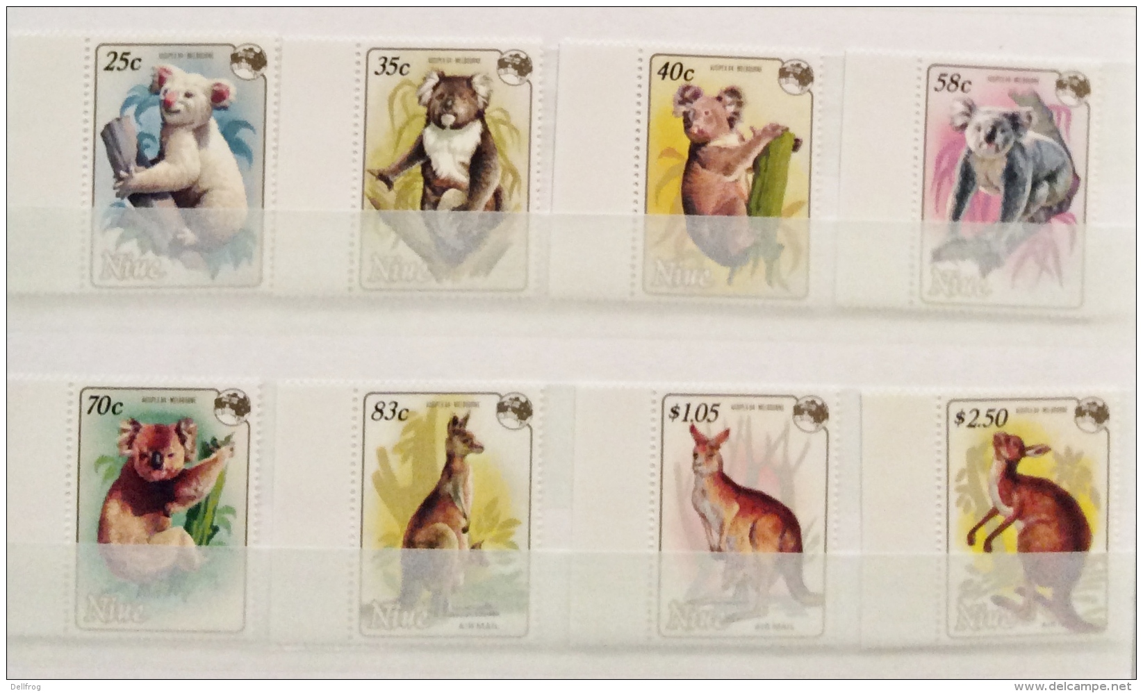 Niue 1984 Ausipex Koala Bears And Kangaroo Stamps Set MNH - Niue