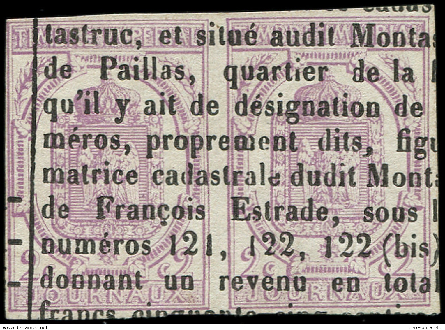 JOURNAUX  1 : 2c. Lilas, PAIRE Obl. TYPO, TB - Newspapers