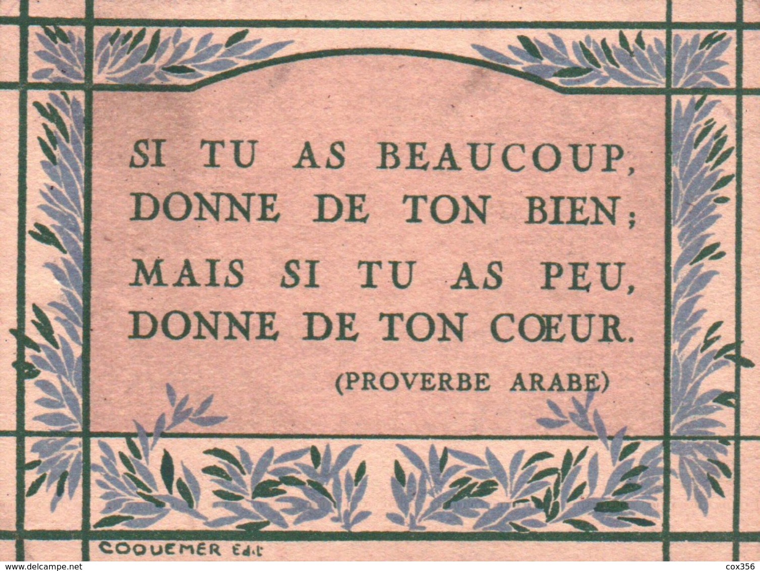 CALENDRIERS 1920 Société Des Foyers De L'Union FRANCO AMÉRICAINE ( Edt COQUENER ) - Small : 1901-20