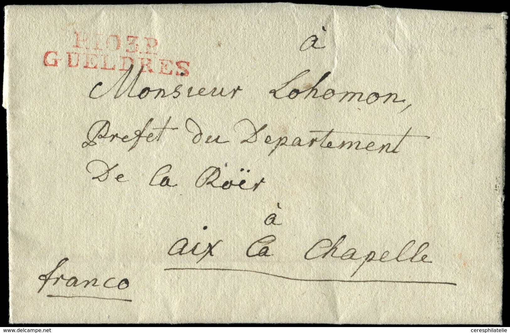 Let DEPARTEMENTS CONQUIS 103/Roër MP Rouge P.103.P/GUELDRES Sur LAC De L'An XIII, R Et TB - 1792-1815: Départements Conquis