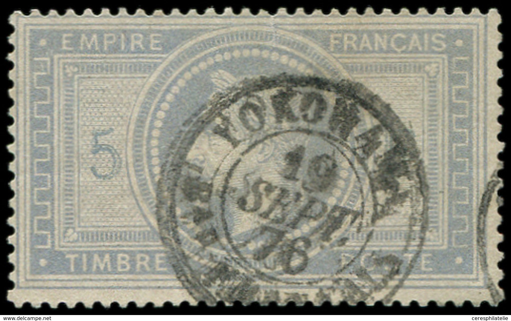 BUREAUX FRANCAIS A L'ETRANGER N°33 Obl. Càd YOKOHAMA 19/9/76, Clairs, B/TB - 1849-1876: Période Classique