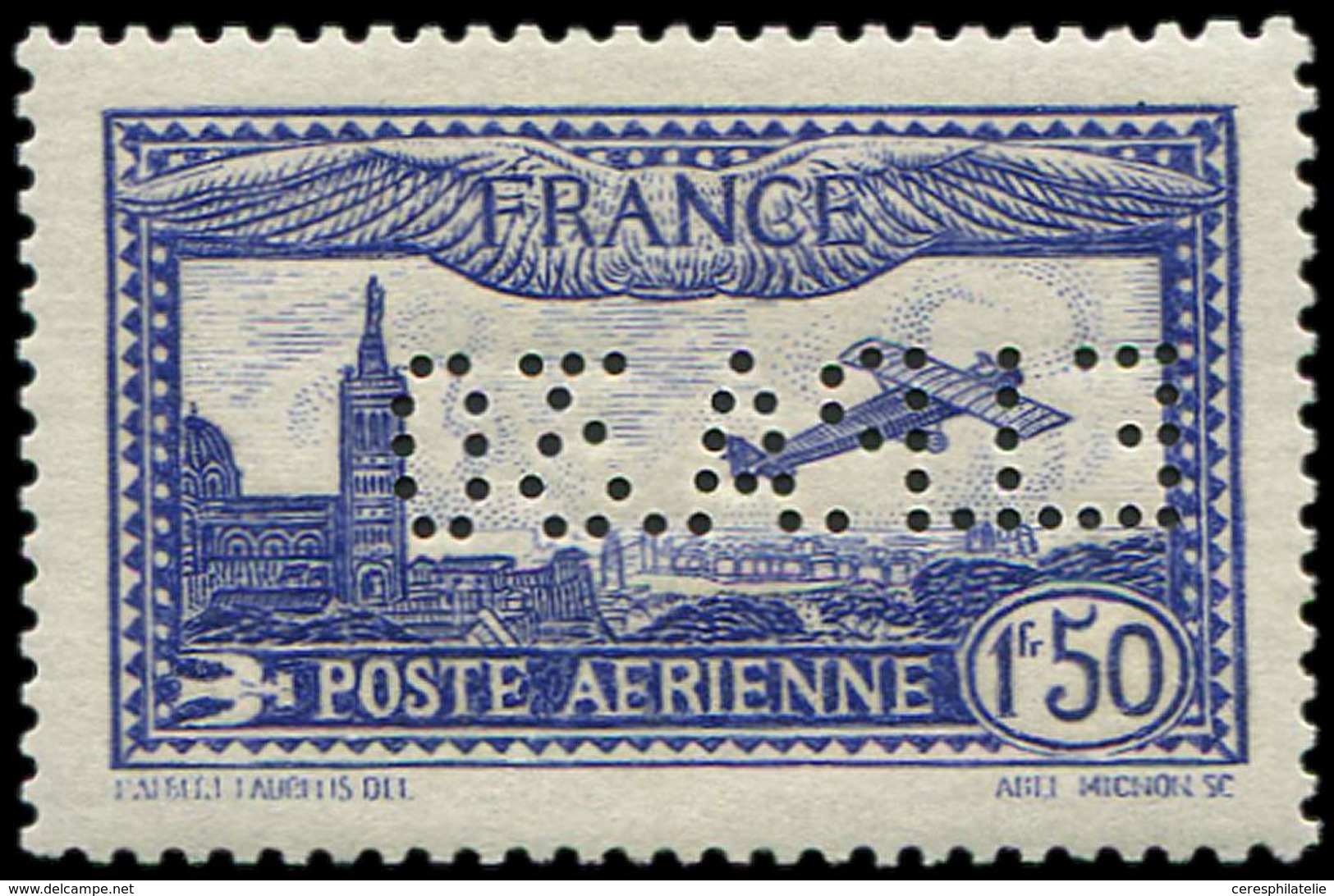 * POSTE AERIENNE 6c  1f.50 Outremer, E.I.P.A. 30, TB. C - 1927-1959 Mint/hinged