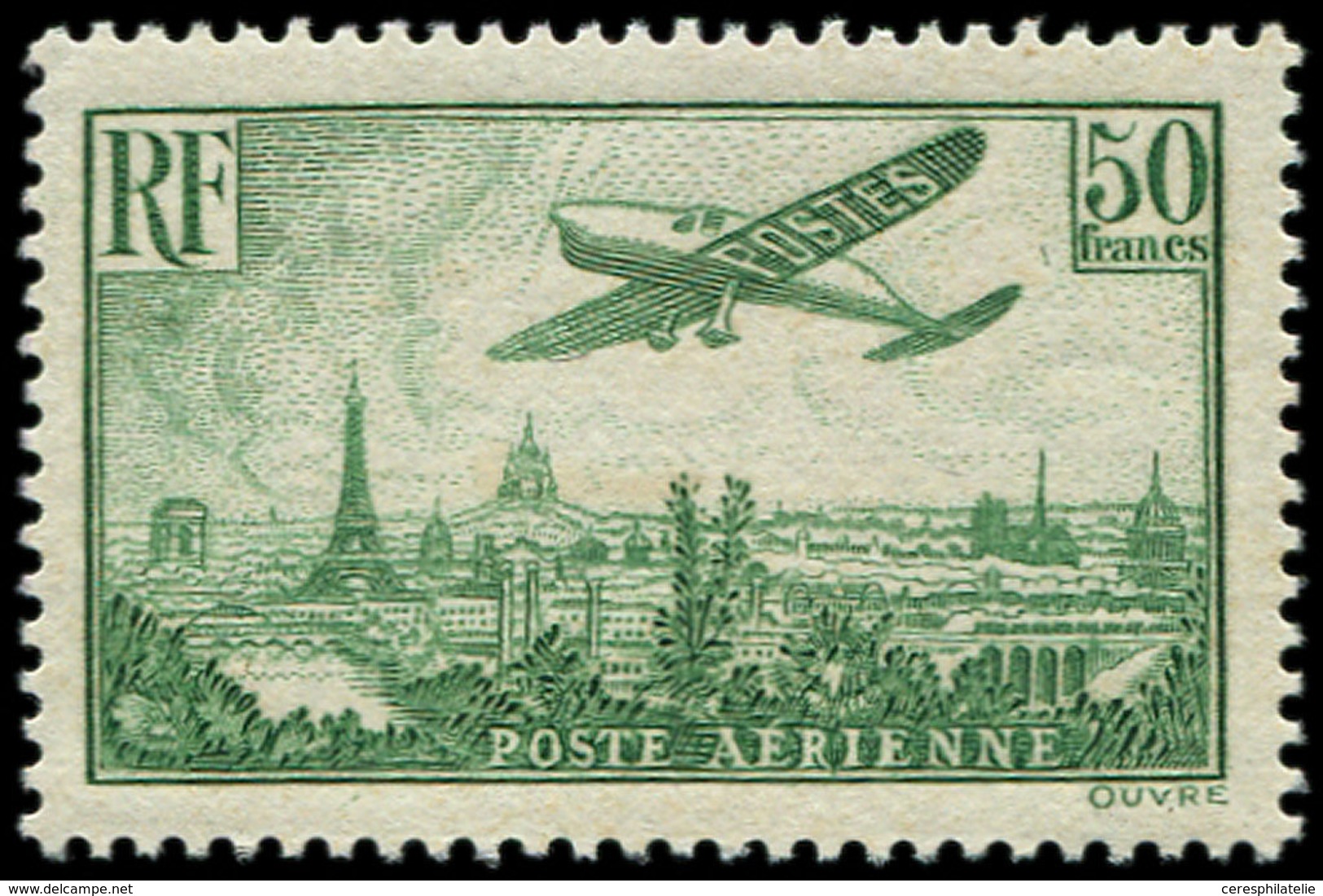 ** POSTE AERIENNE 14a 50f. Vert, TB - 1927-1959 Neufs