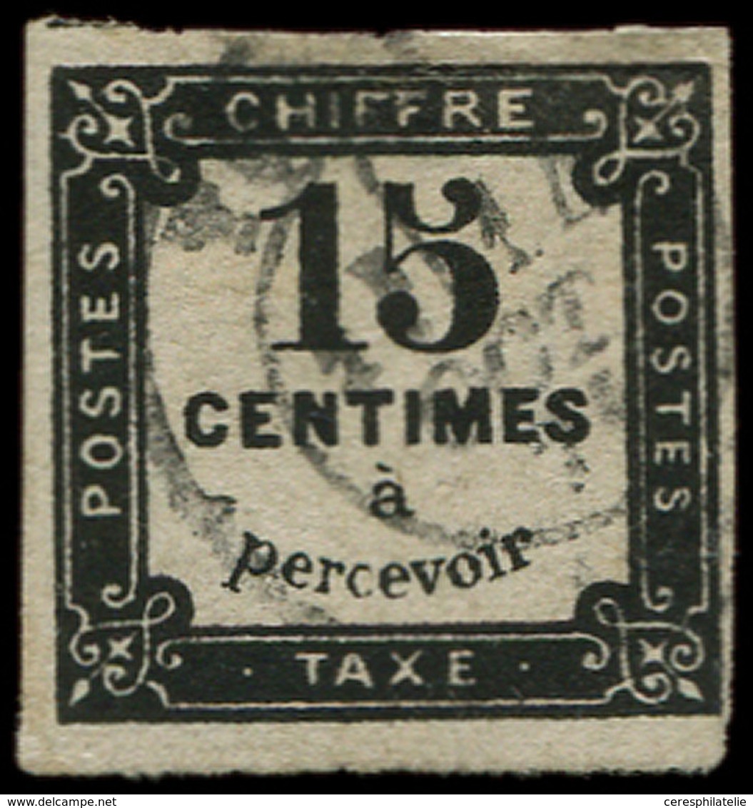 TAXE 4   15c. Noir Litho, Oblitéré, TB - 1859-1959 Oblitérés
