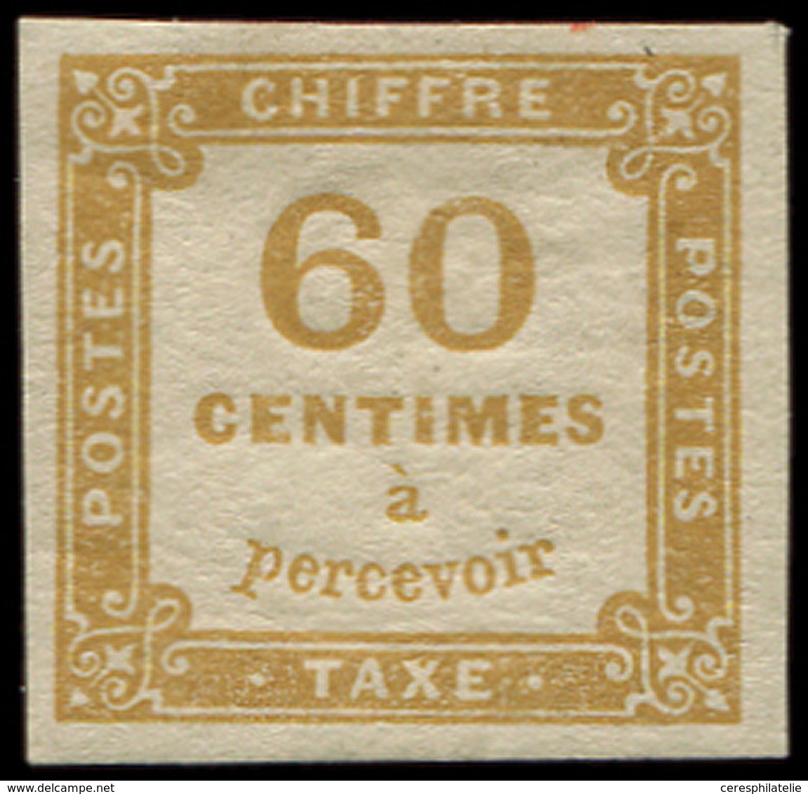 * TAXE 8   60c. Jaune-bistre, TB. C - 1859-1959 Oblitérés