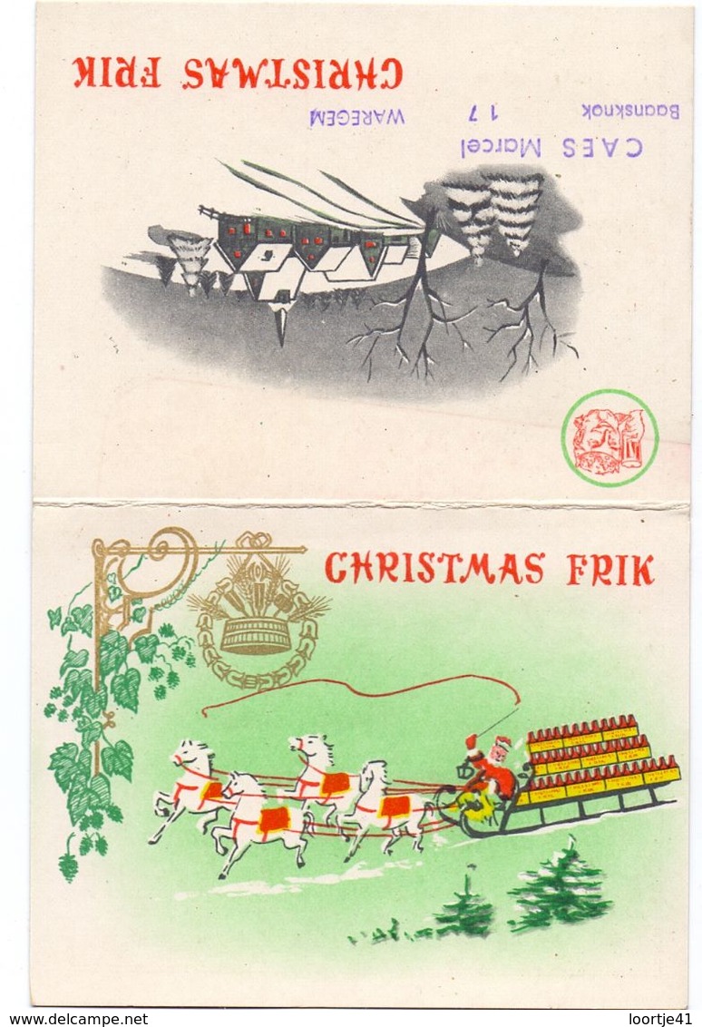 Kalender Calendrier 1960 - Pub Reclame Bier Christmas Frik - Caes Marcel Waregem - Petit Format : 1941-60