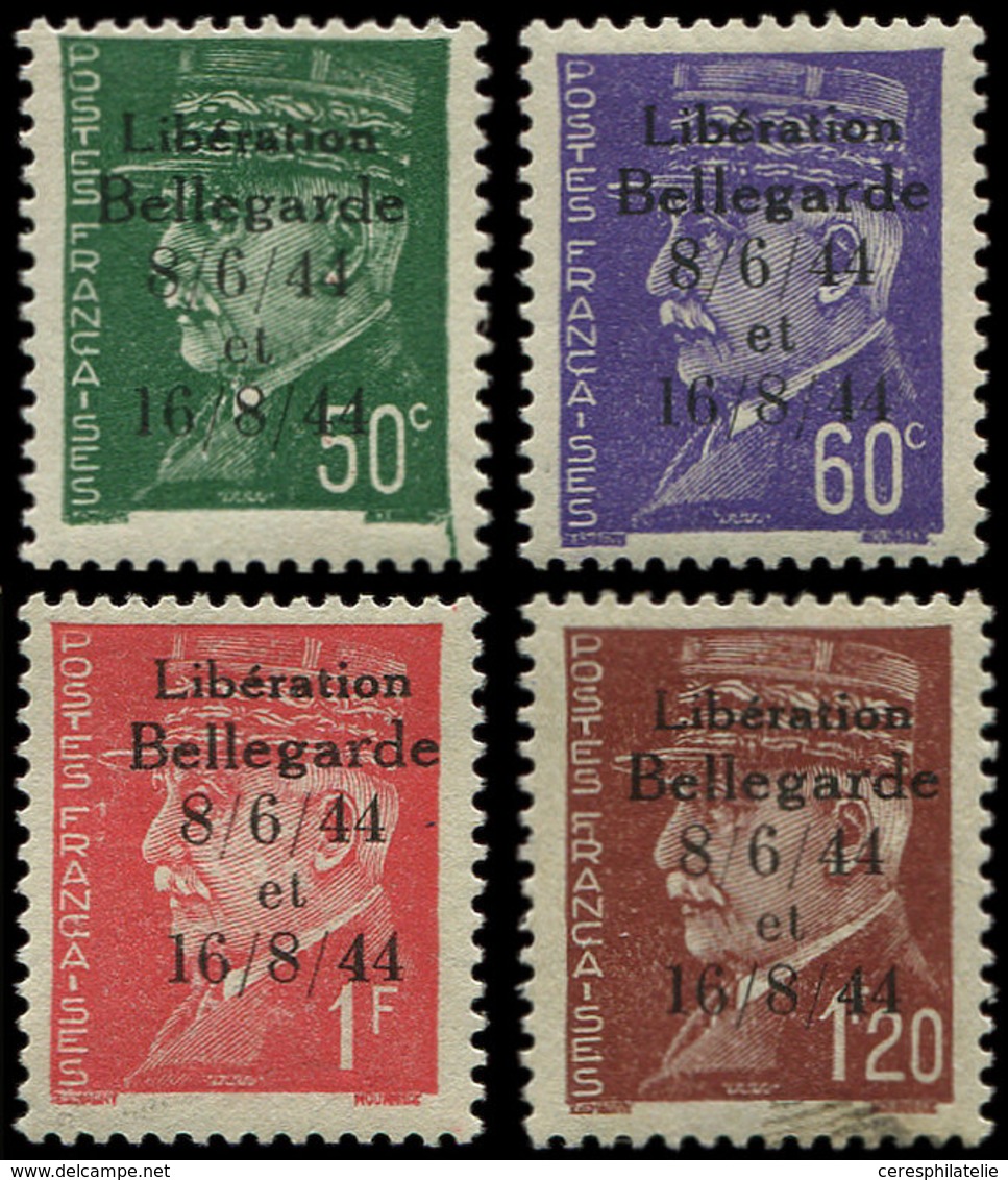 ** TIMBRES DE LIBERATION BELLEGARDE 7/10 : La Série, NON EMISE, TB, Signés Mayer - Libération