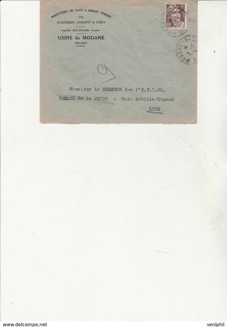 LETTRE AFFRANCHIE GANDON N° 715  OBLITEREE CAD MODANE -GARE -ANNEE 1946 - 1921-1960: Modern Tijdperk