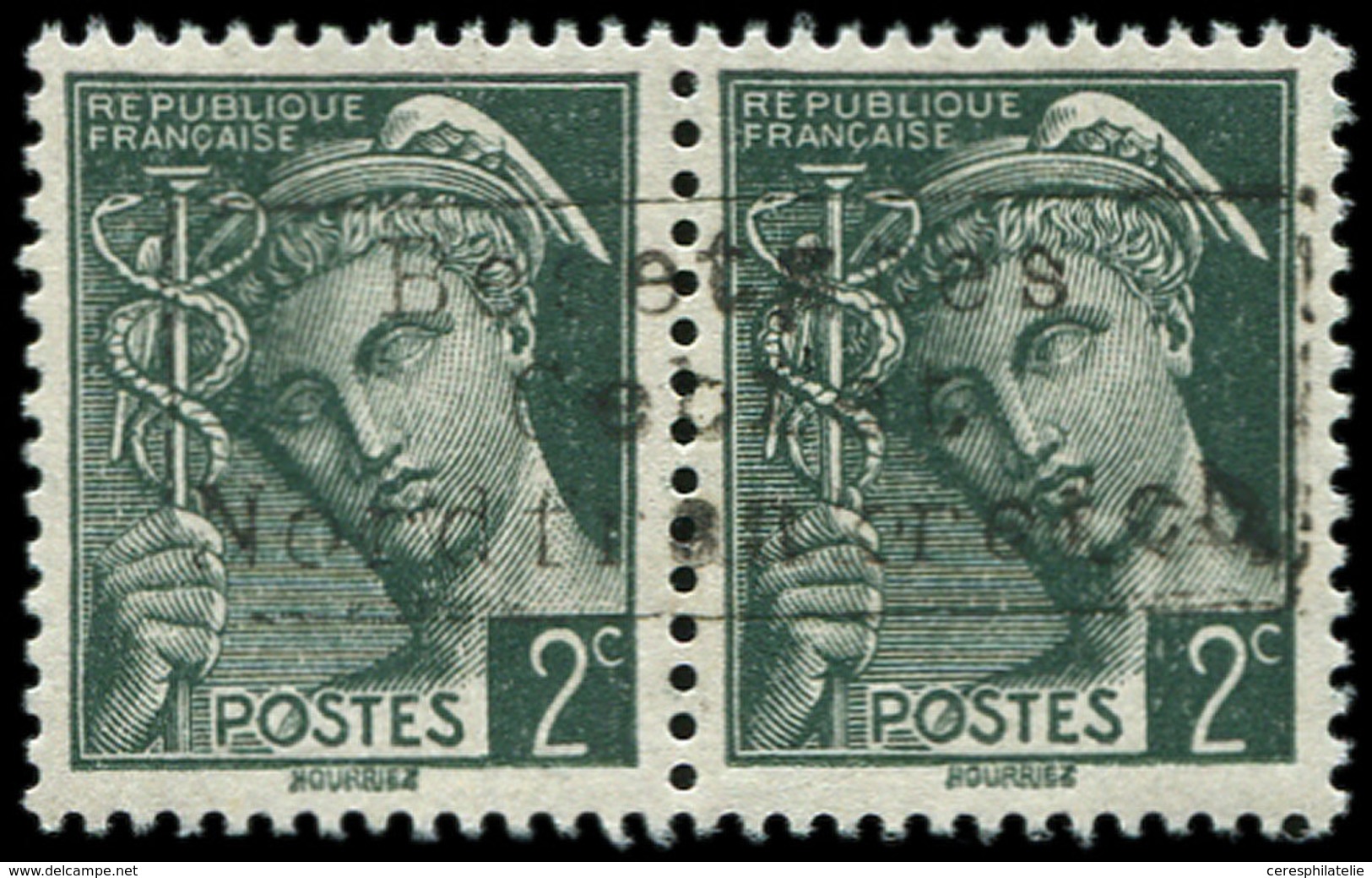 ** Spécialités Diverses GUERRE COUDEKERQUE Poste N°405 : 2c. Vert Foncé, PAIRE, TB - Guerre (timbres De)