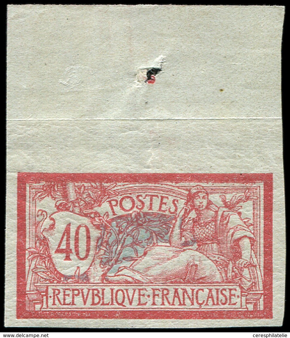 ** VARIETES 119a  Merson, 40c. Rouge Et Bleu, NON DENTELE Bdf, TB - Neufs