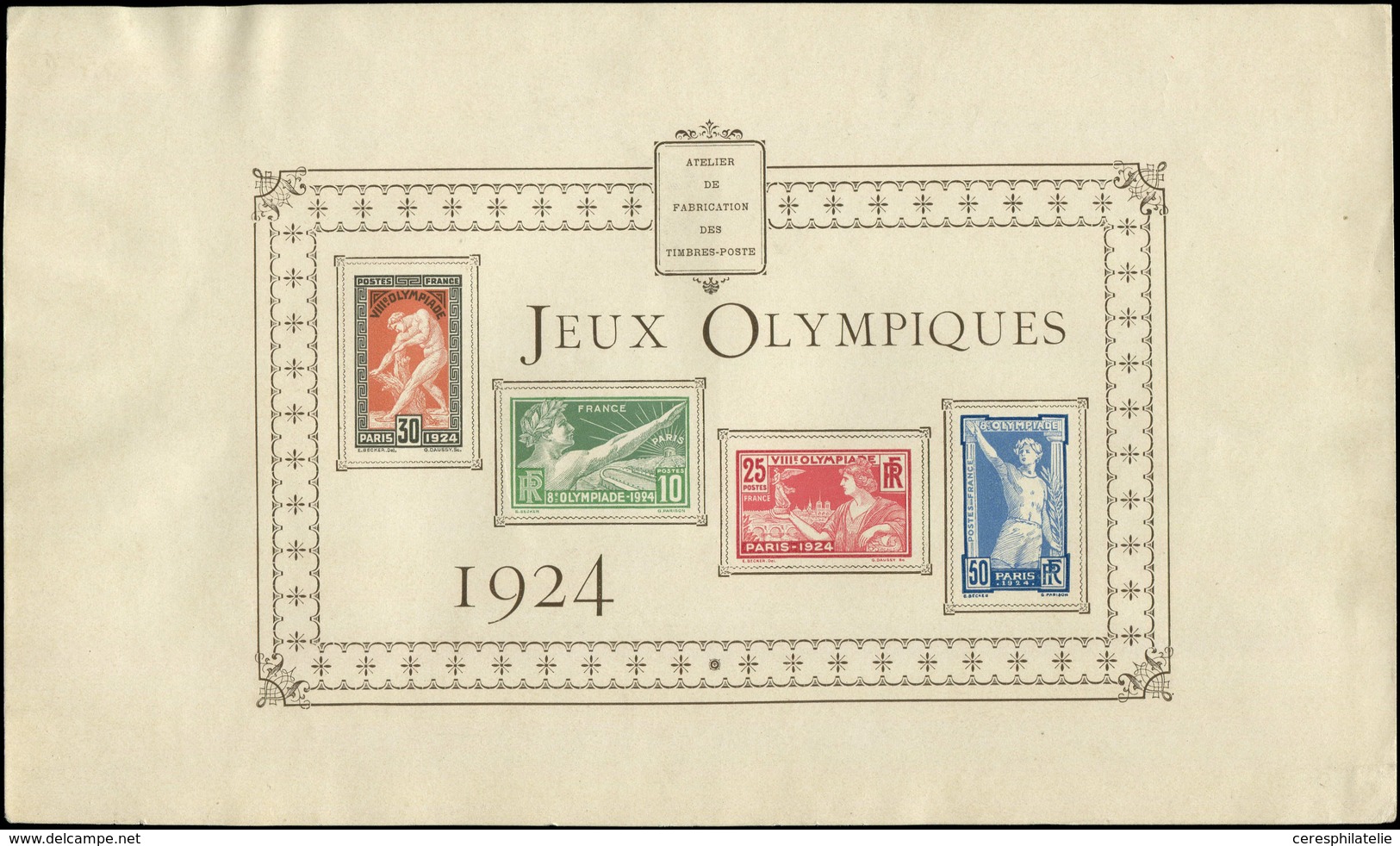 EPREUVES DE LUXE 183/86 J.O. Paris 1924, épreuve Collective Format Réduit, Sinon TB - Luxusentwürfe