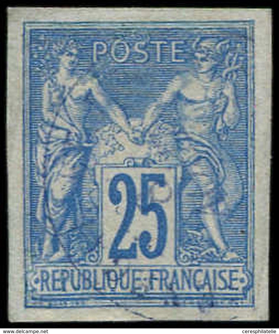 35   25c. Bleu, Oblitéré Cachet Bleu, TB - Other & Unclassified