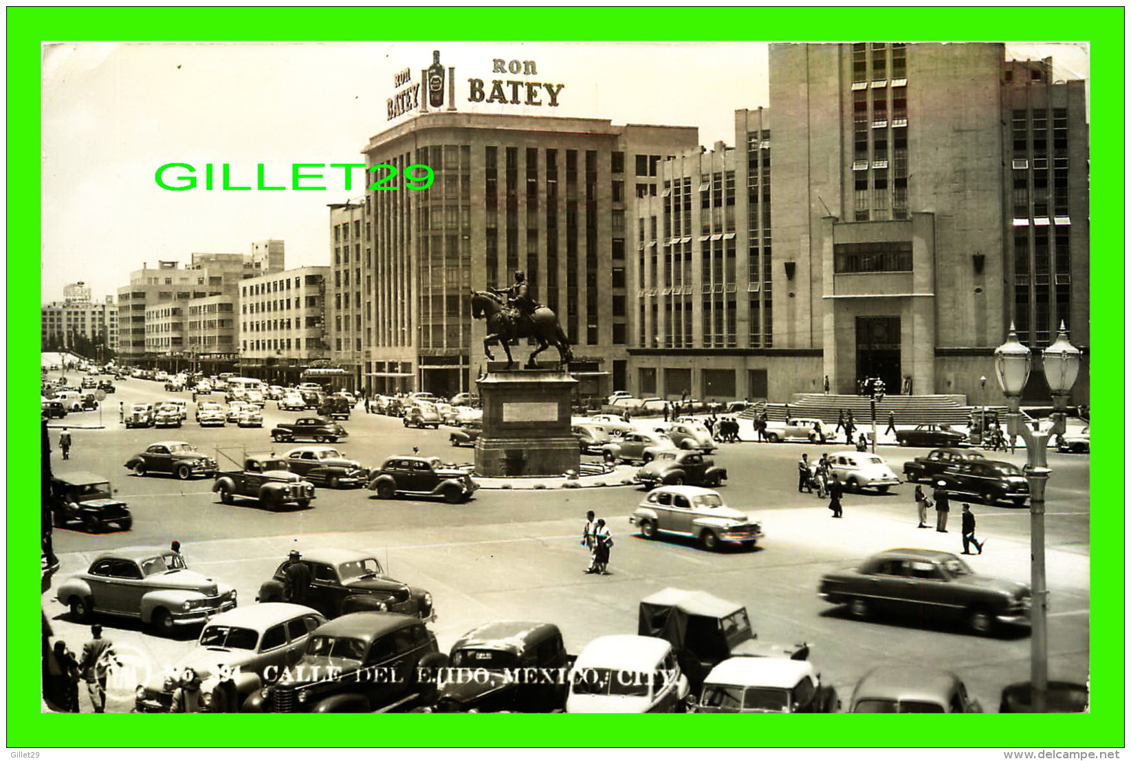 MEXICO CITY, MEXICO -CALLE DEL EJIDO - ANIMATED WITH OLD CARS - RON BATEY - TRAVEL - - Mexico