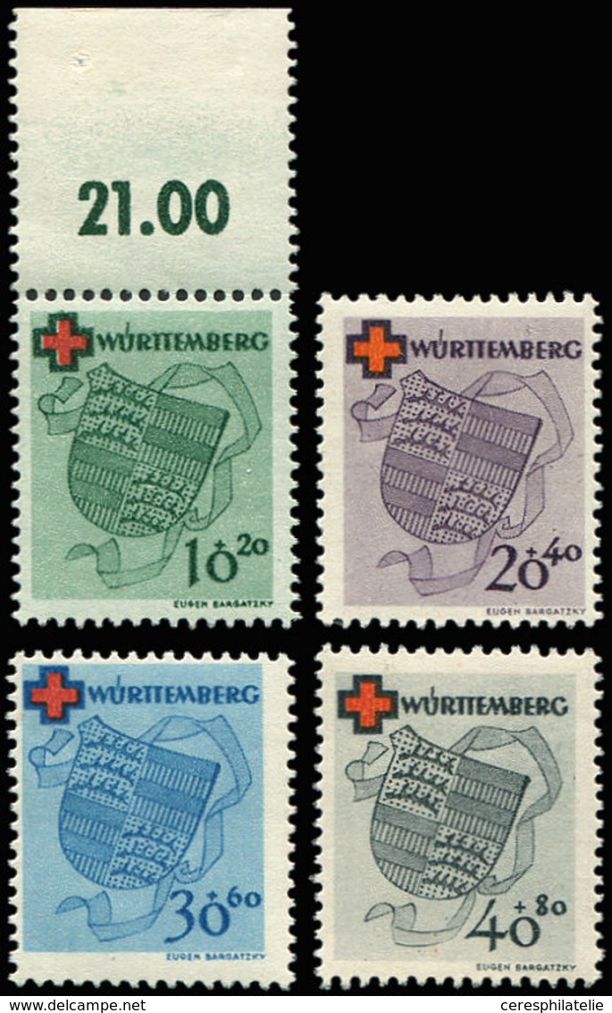 ** ALLEMAGNE Z.O.F. WURTEMBERG 38/41 : Série Croix Rouge, TB - Autres & Non Classés