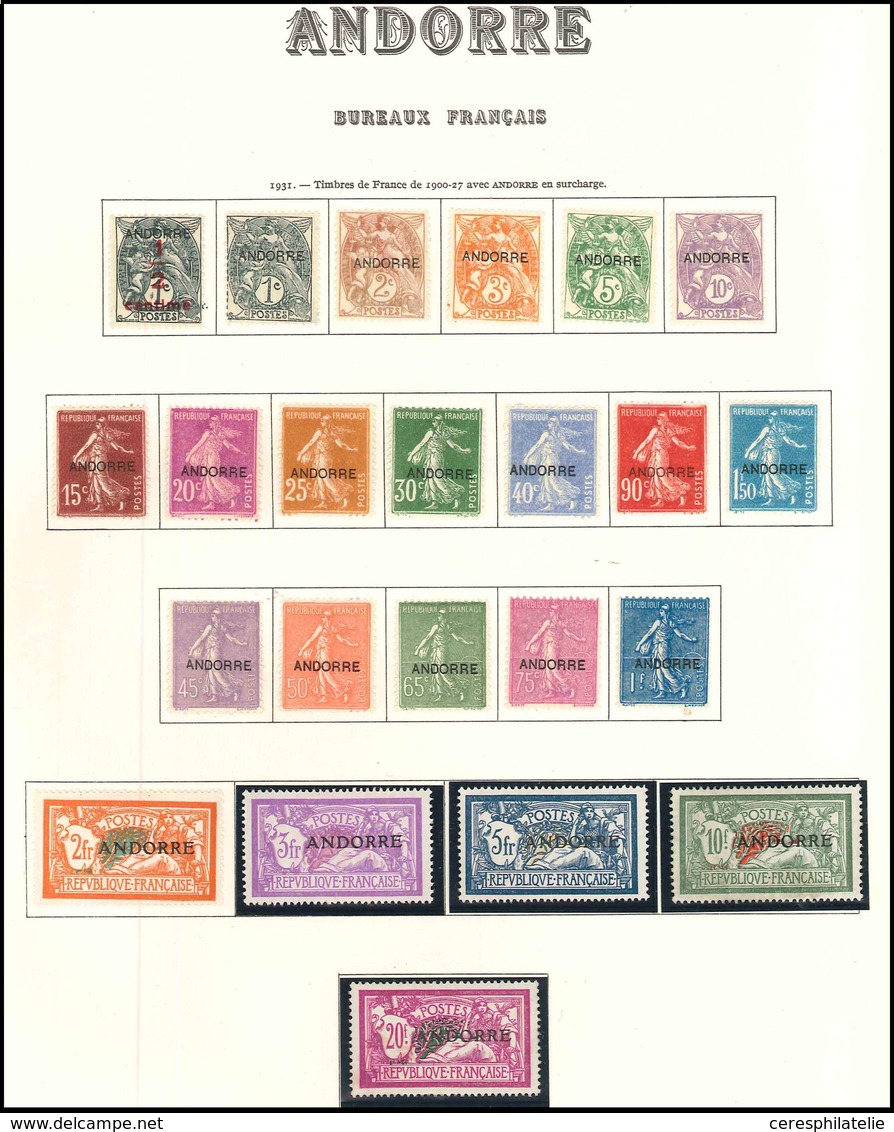 (*) ANDORRE 1/23 : Première Série De 1931 Présentée Sur FA, TB - Used Stamps