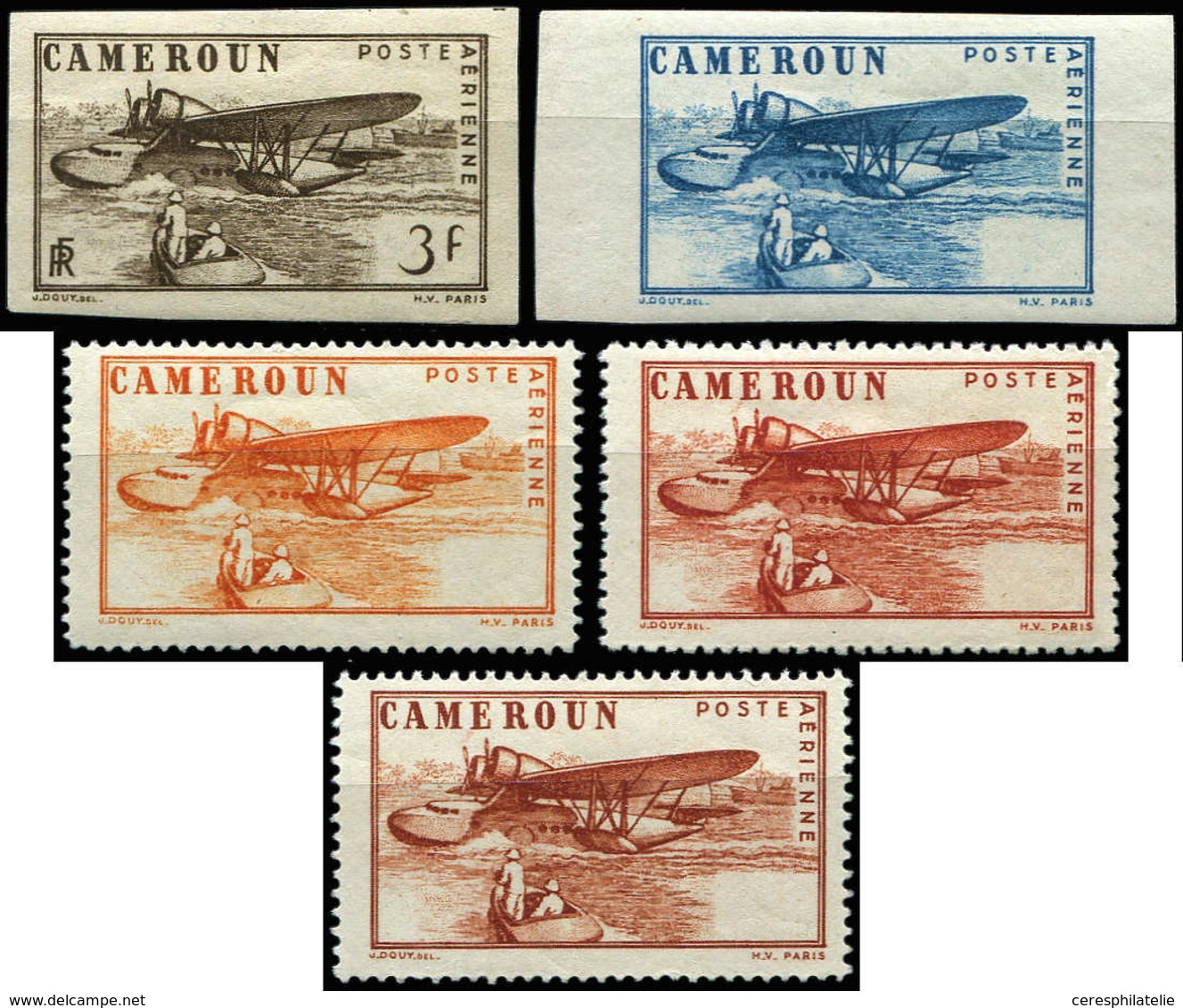 CAMEROUN PA 5 : 3f. Brun NON DENTELE + N°25 (2), 27 Et 27 Sans La Valeur ND, **/*, TB - Other & Unclassified