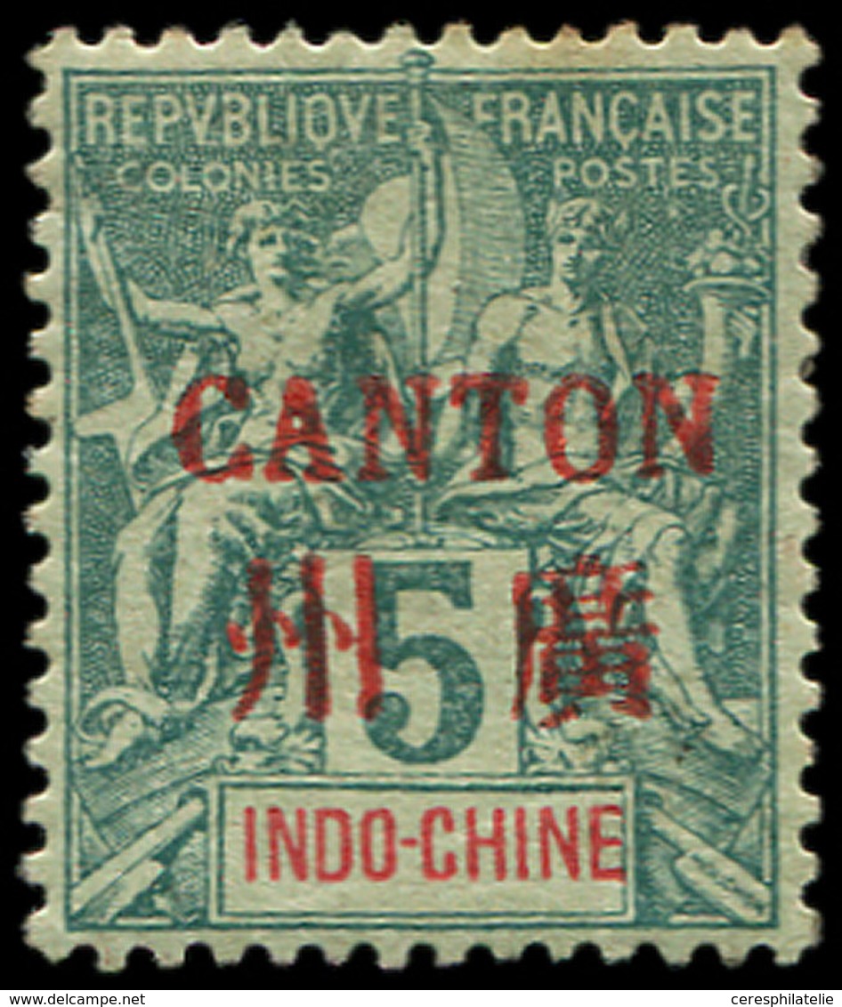 * CANTON 4 : 5c. Vert Foncé, TB. Br - Autres & Non Classés