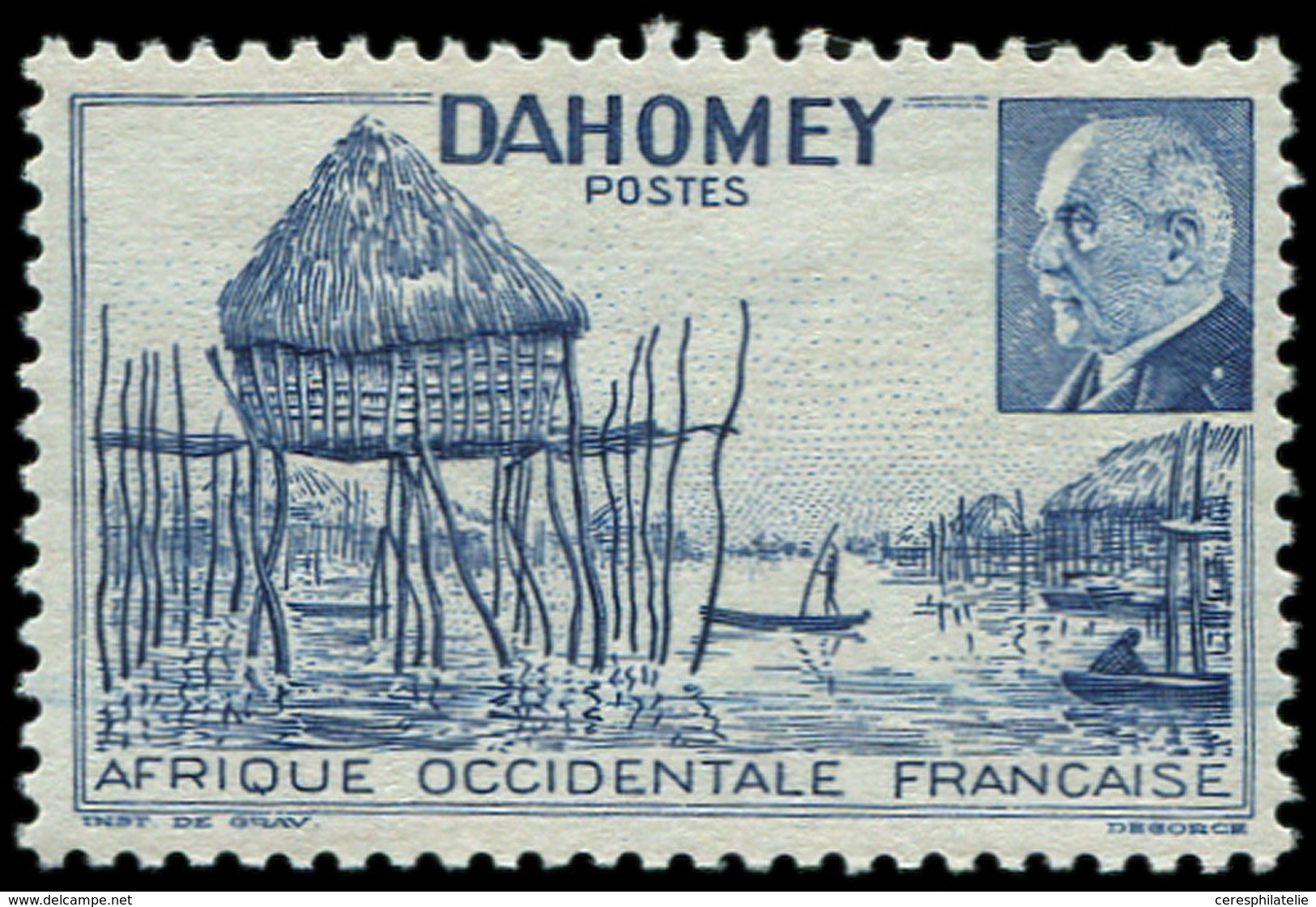 ** DAHOMEY 150a : Pétain Bleu, SANS Faciale, TB - Autres & Non Classés