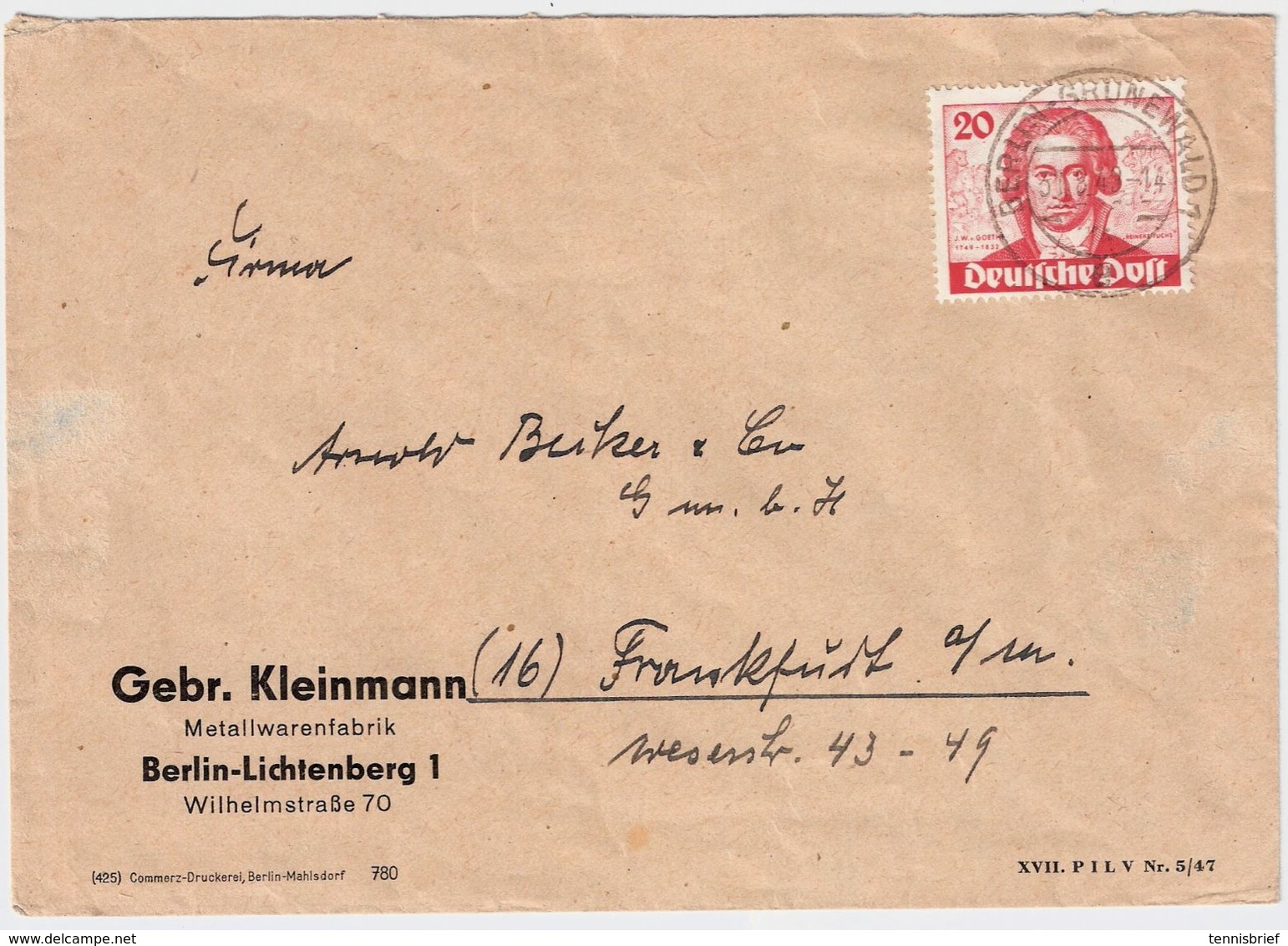 Berlin, Nr. 62, Klarer Berlin-Stp., Signiert, Mi. 160.- ,   # A47 - Briefe U. Dokumente