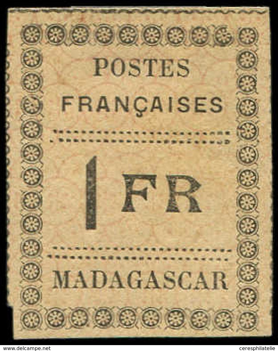 (*) MADAGASCAR 12 : 1f. Noir Sur Jaune, TB. C - Autres & Non Classés