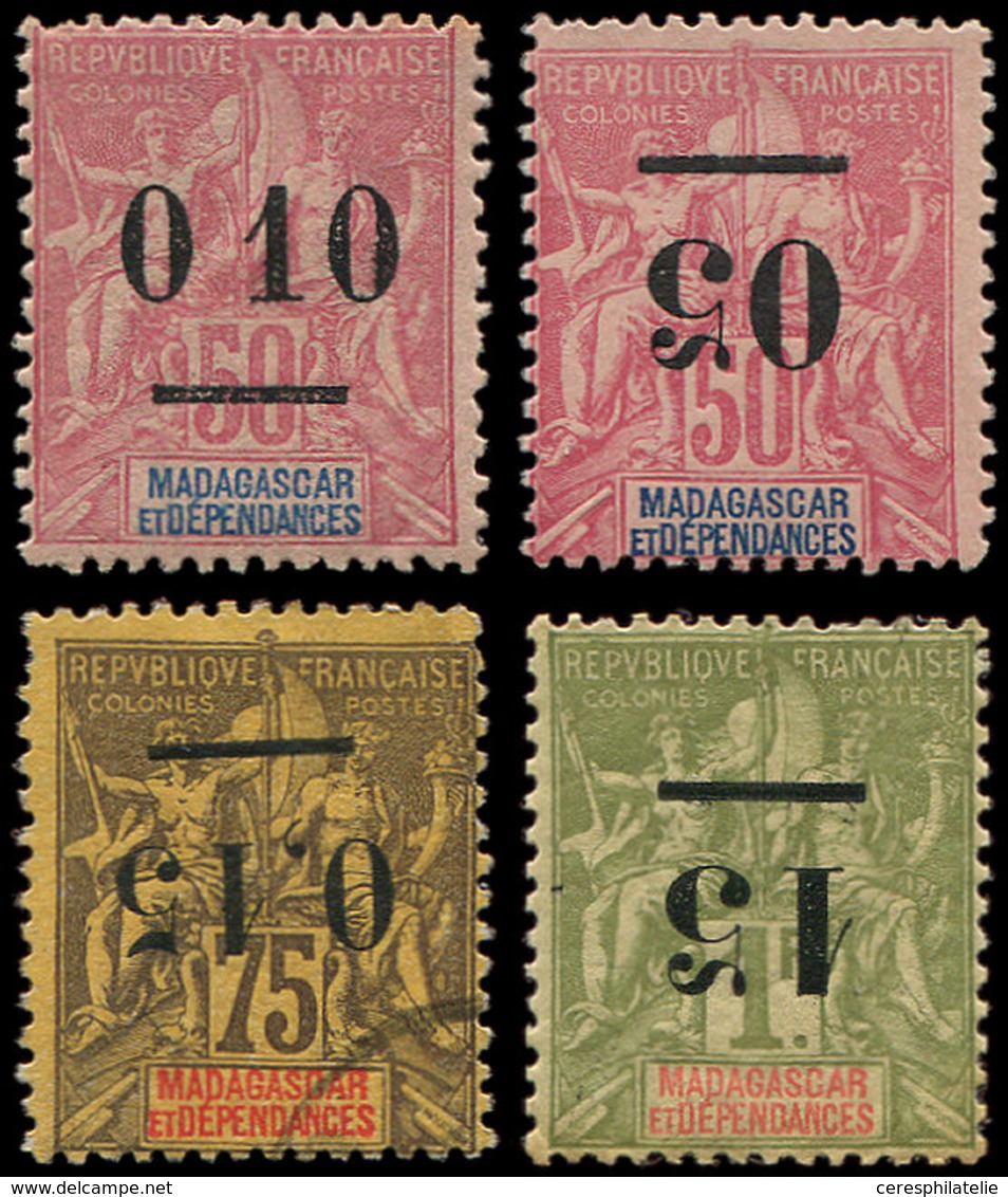 * MADAGASCAR 48a (*), 50a, 53cI, 54a Obl., Tous B/TB - Other & Unclassified