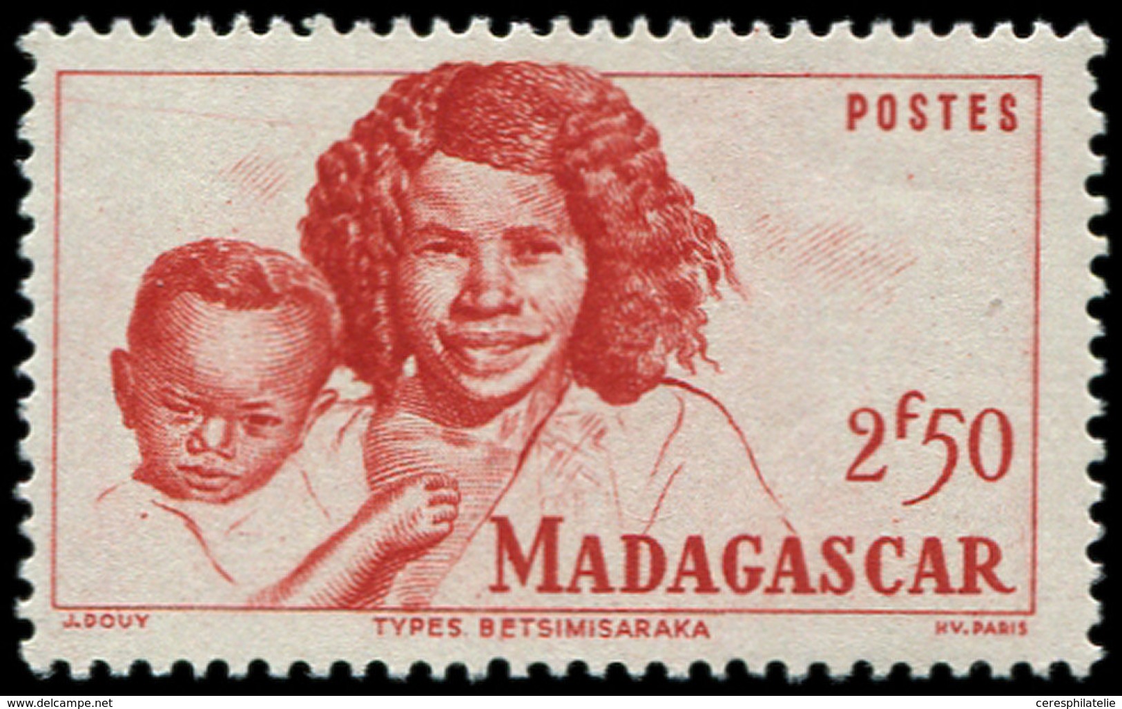 ** MADAGASCAR 331D : 2f50 Rouge, NON EMIS, TB, Cote Et N° Maury - Other & Unclassified