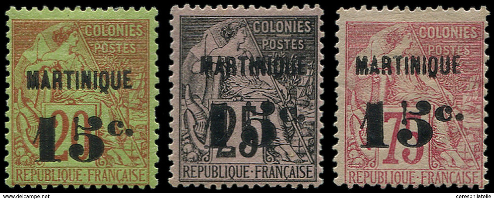 * MARTINIQUE 16/18 : N°16 Et 18 Signés Brun, TB - Other & Unclassified