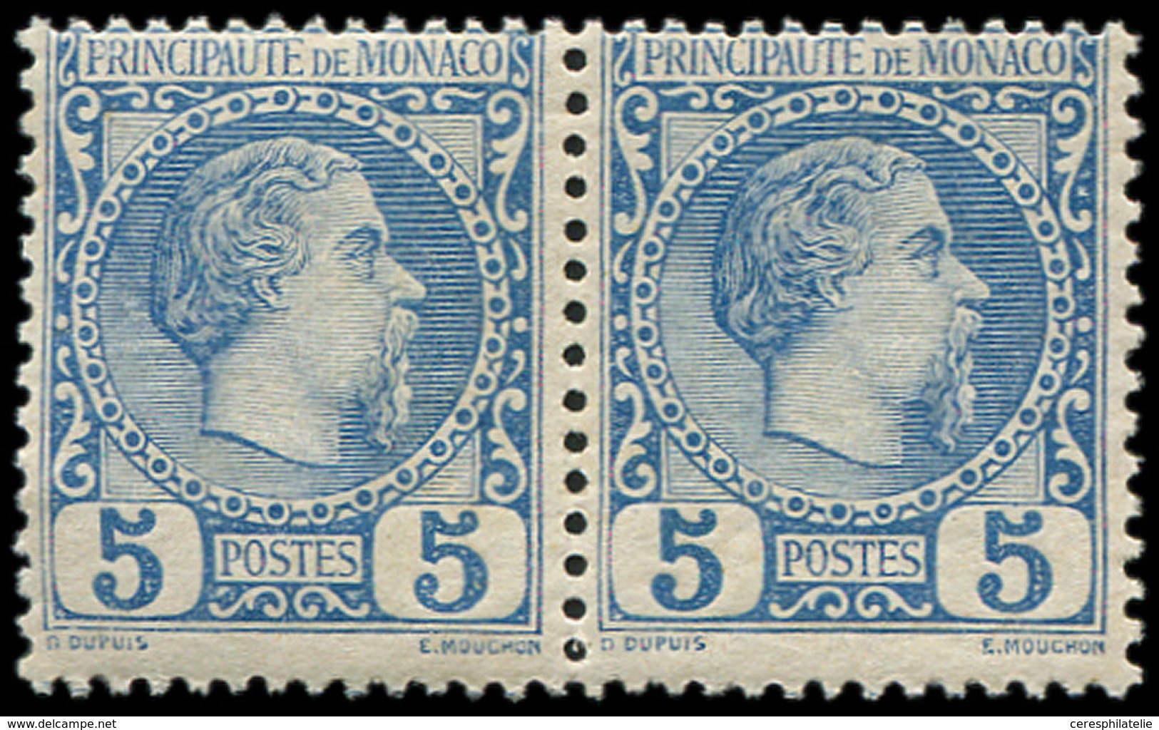 ** MONACO 3 : 5c. Bleu, Charles III, TB. C - Used Stamps