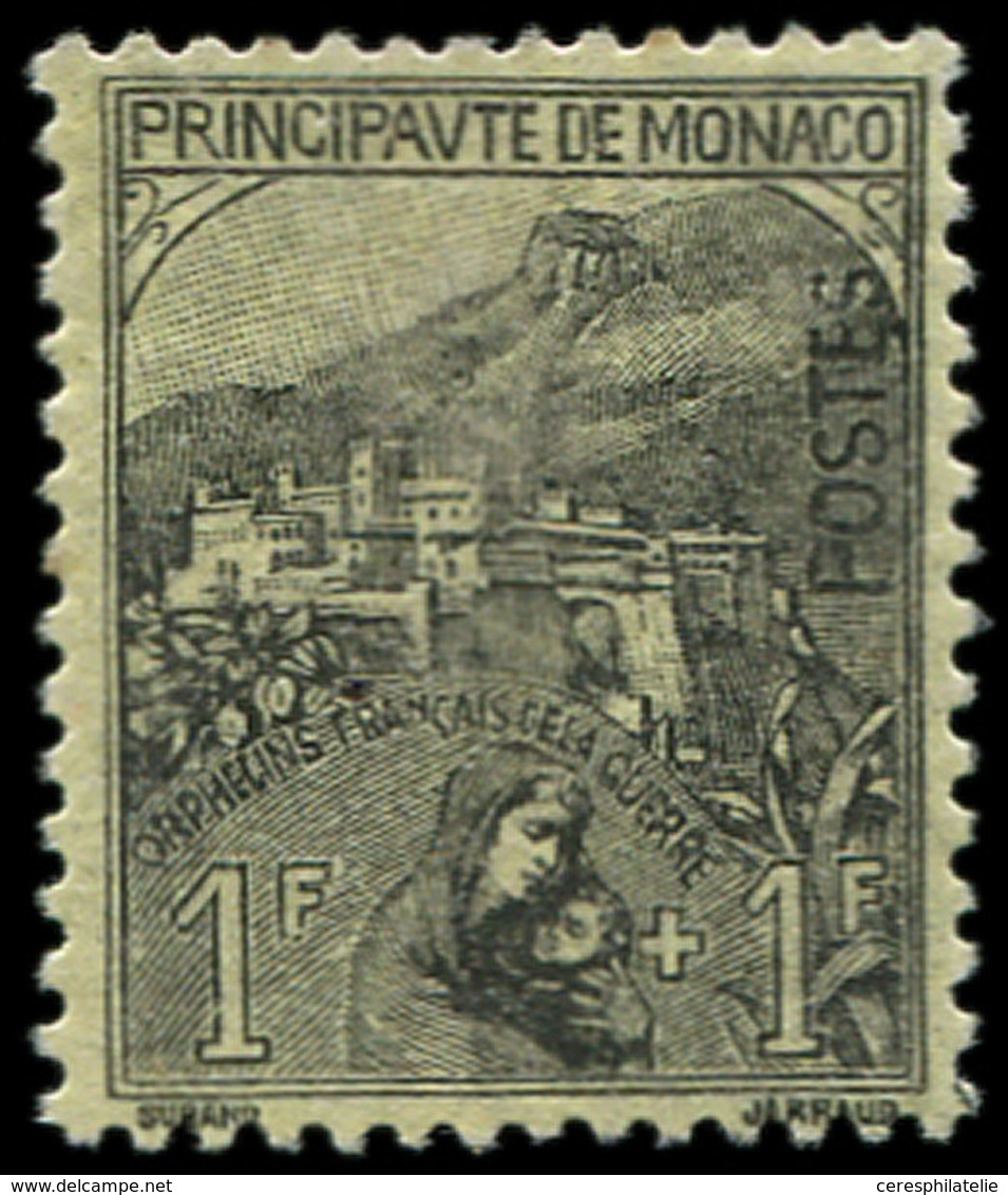 * MONACO 32 : 1f. + 1f. Noir Sur Jaune, Orphelins De La Guerre, TB - Used Stamps