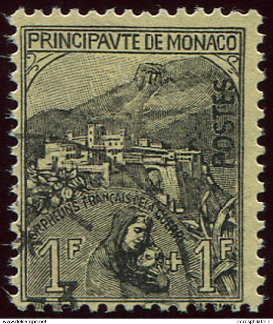 MONACO 32 : 1f. + 1f. Noir Sur Jaune, Orphelins De La Guerre, Obl., TB - Used Stamps