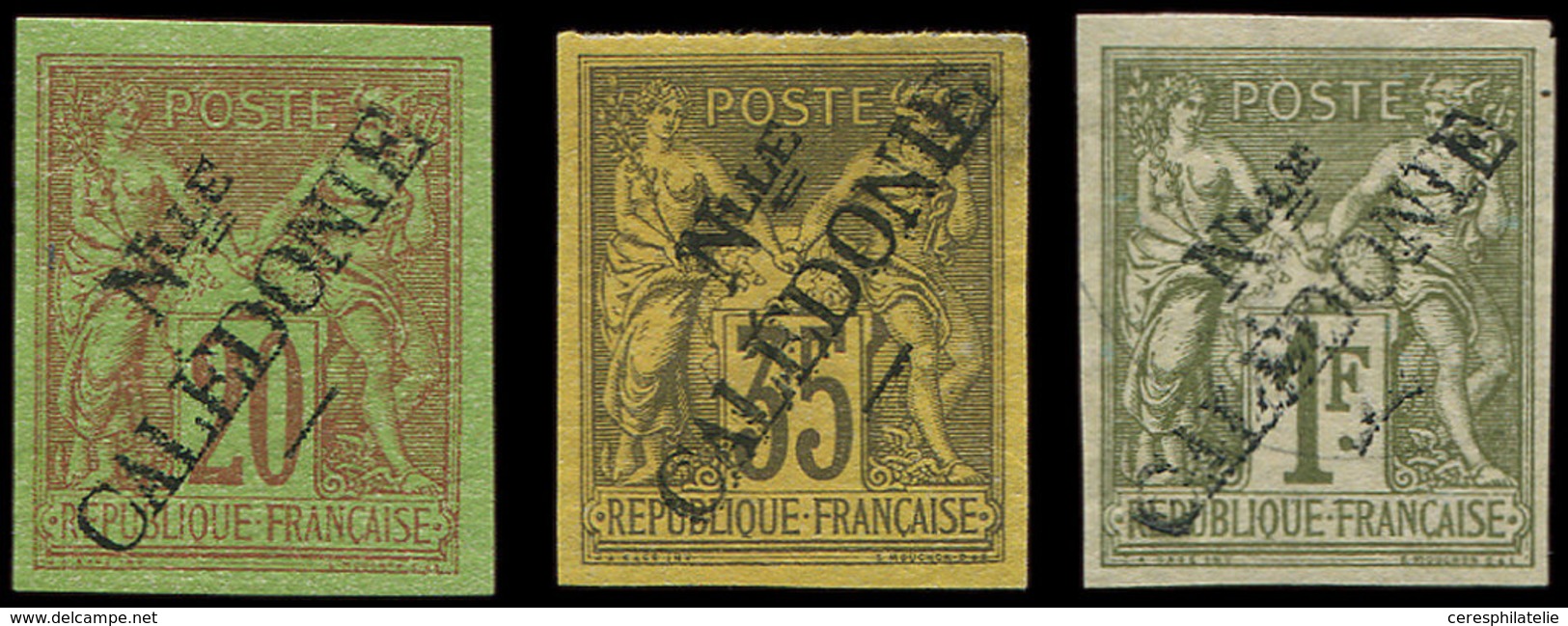 (*) NOUVELLE CALEDONIE 17/18 Et 20 : Sage Surchargés De 1892, TB - Unused Stamps
