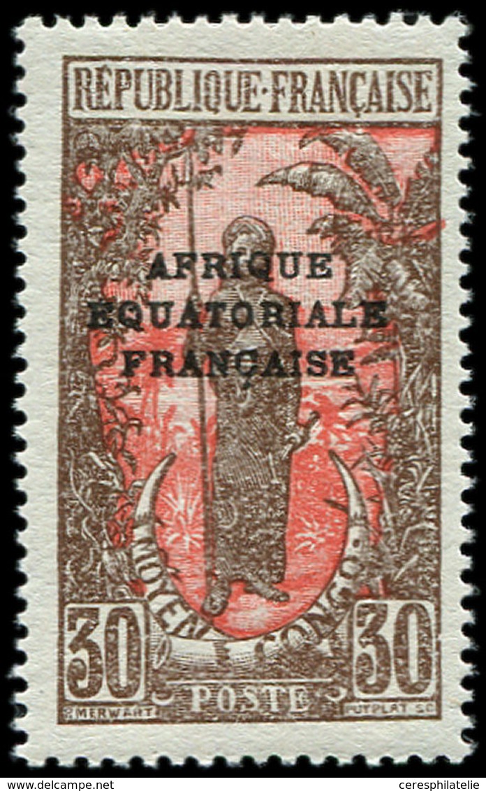 * OUBANGUI 64a : 30c. Sépia Et Rouge, SANS Surcharge OUBANGUI-CHARI, TB - Other & Unclassified