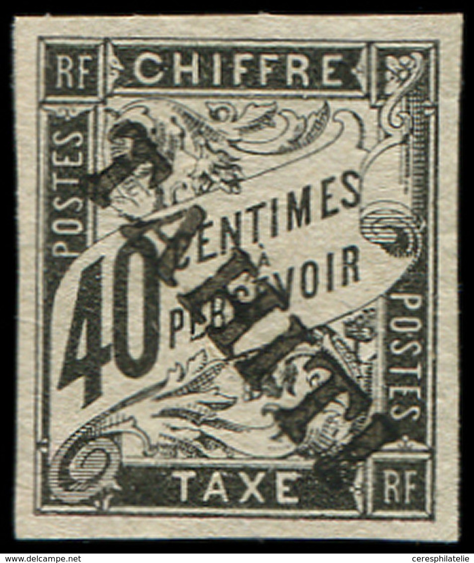 (*) TAHITI Taxe 10 : 40c. Noir, TB. Br - Autres & Non Classés