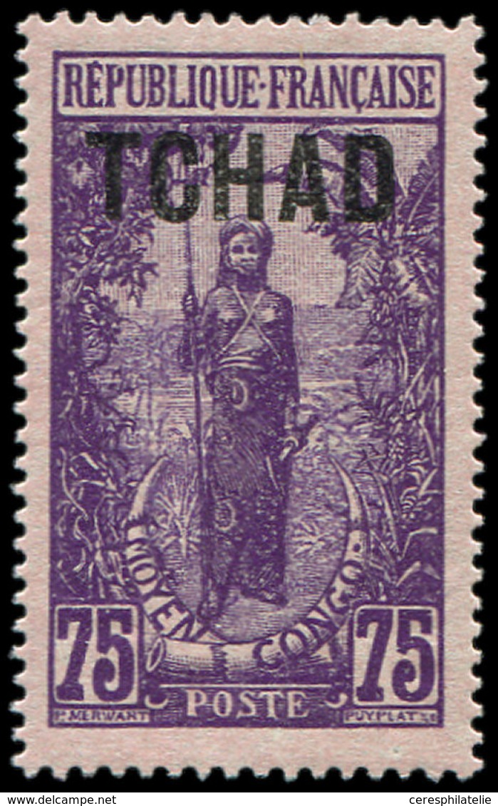 * TCHAD 32a : 75c. Violet Et Rose, SANS Surcharge 60, TB - Other & Unclassified